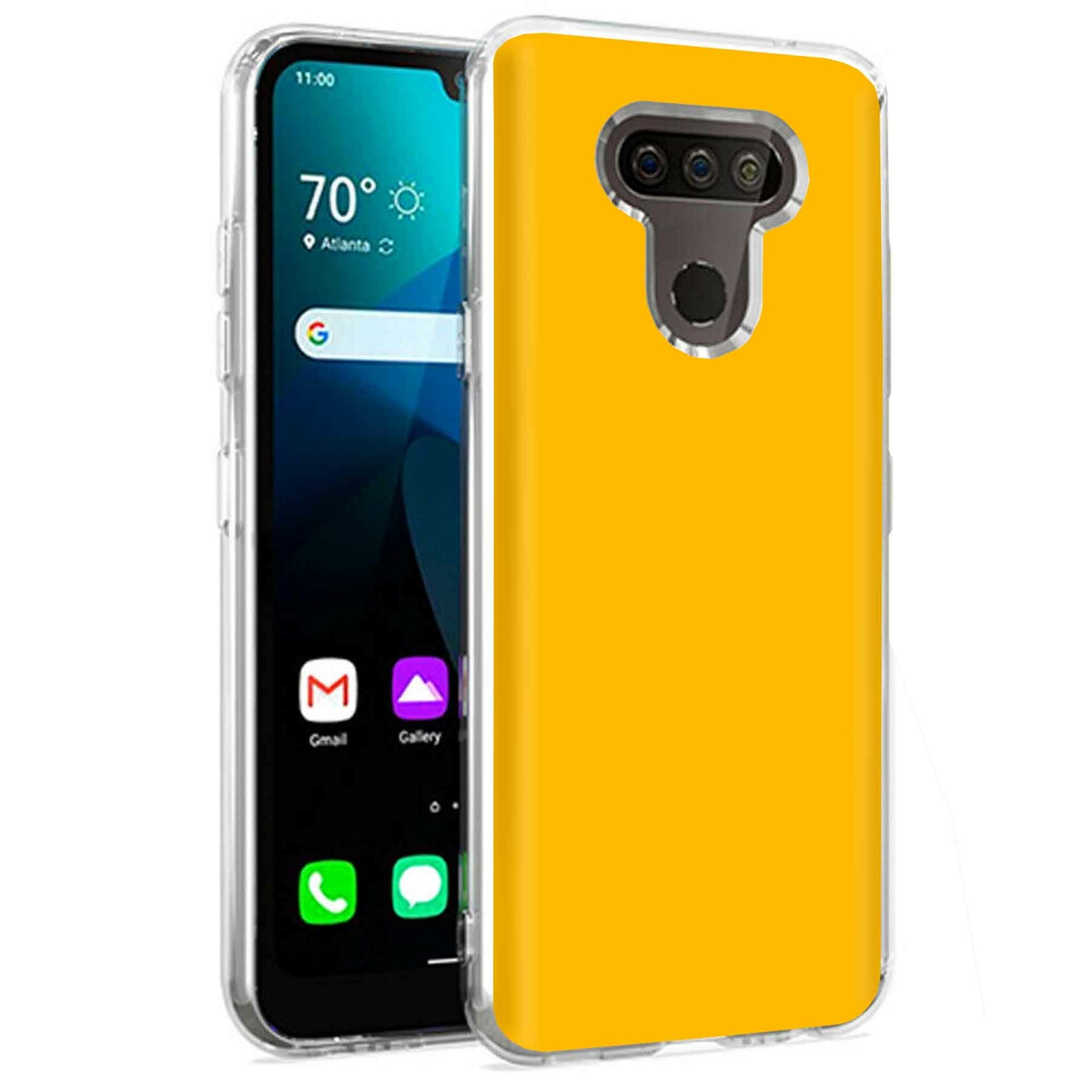 Phone Case for LG Harmony 4,Premier Pro Plus,K41, Yellow Orange Print