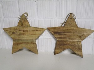 Dekoration Set X 2 Holz Sterne Weihnachten Weihnachtsdeko Holzdeko Stern Deko Ebay