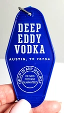 Vintage Austin Texas Deep Eddy Vodka Alcohol Advertising Keychain Key Ring Chain