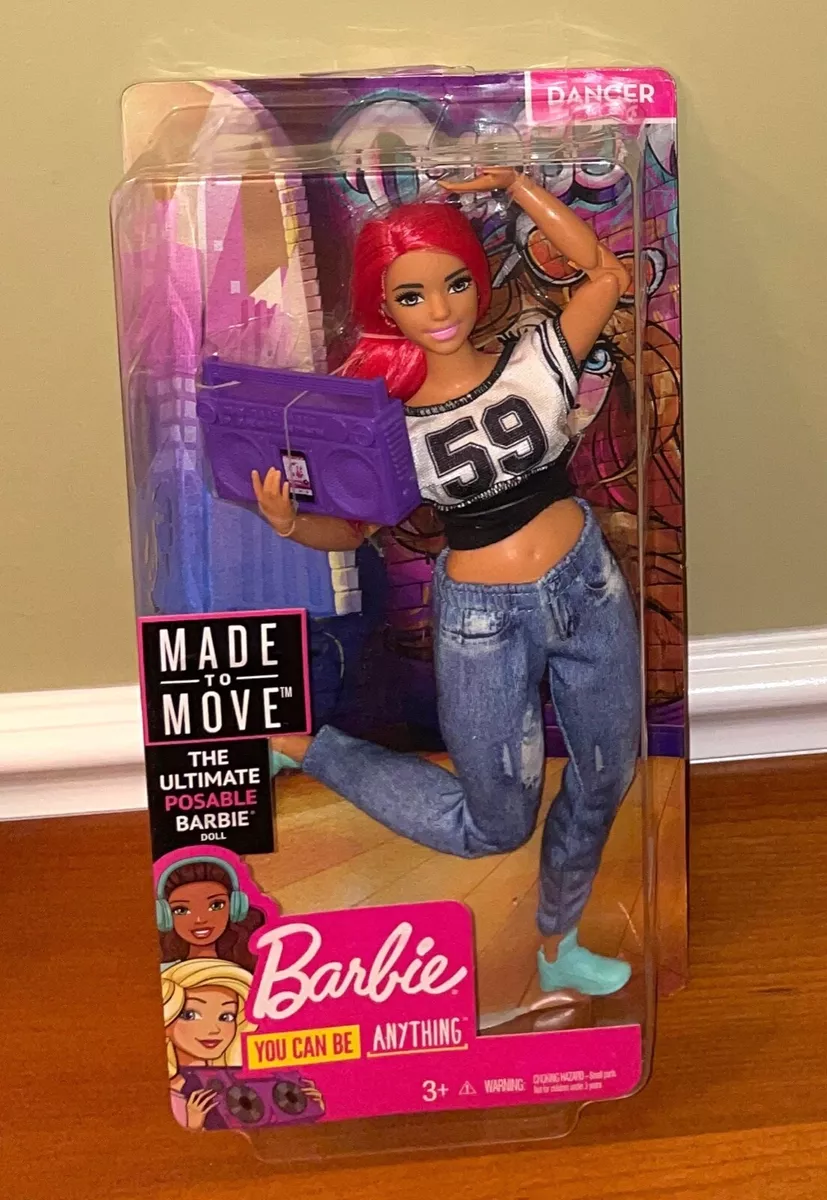 Barbie Made to Move Hip Hop Dancer Curvy Doll Brand NEW Factory Sealed Box  FJB19