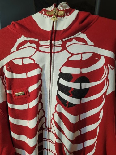 LRG Lifted Research Group Dead Serious Hoodie - Vintage Rare Original Red XL - Picture 7 of 9