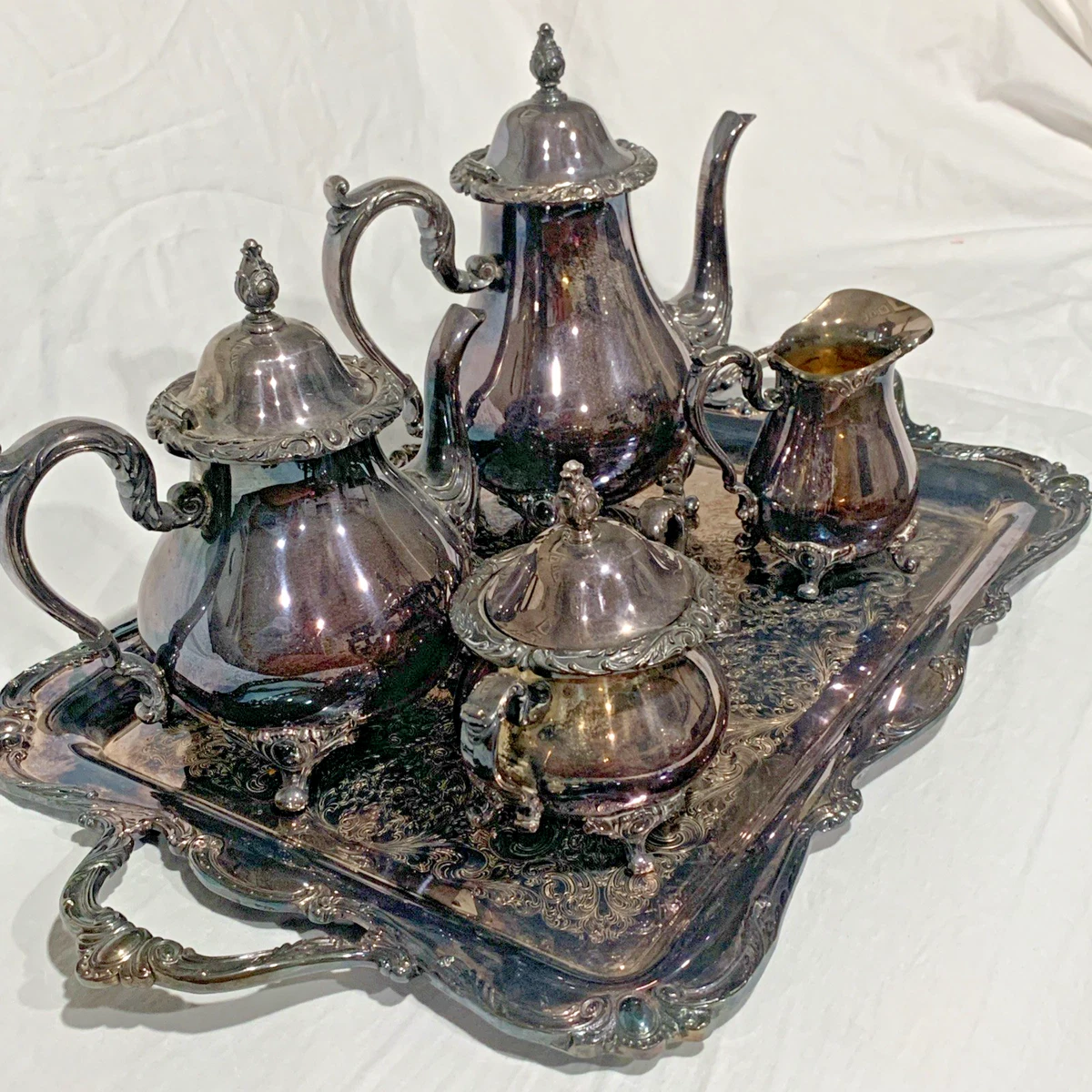 Webster Wilcox In Antique Us Silver-Plated Teapots, Coffee Pots