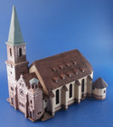 grosses MIDENE Keramik Lichthaus / Leuchthaus / Teelichthaus KIRCHE