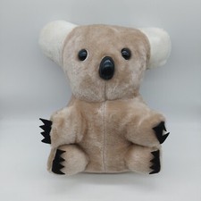 Koala Plush Gray Black White Made in Korea Stuffed Animal 11" READ