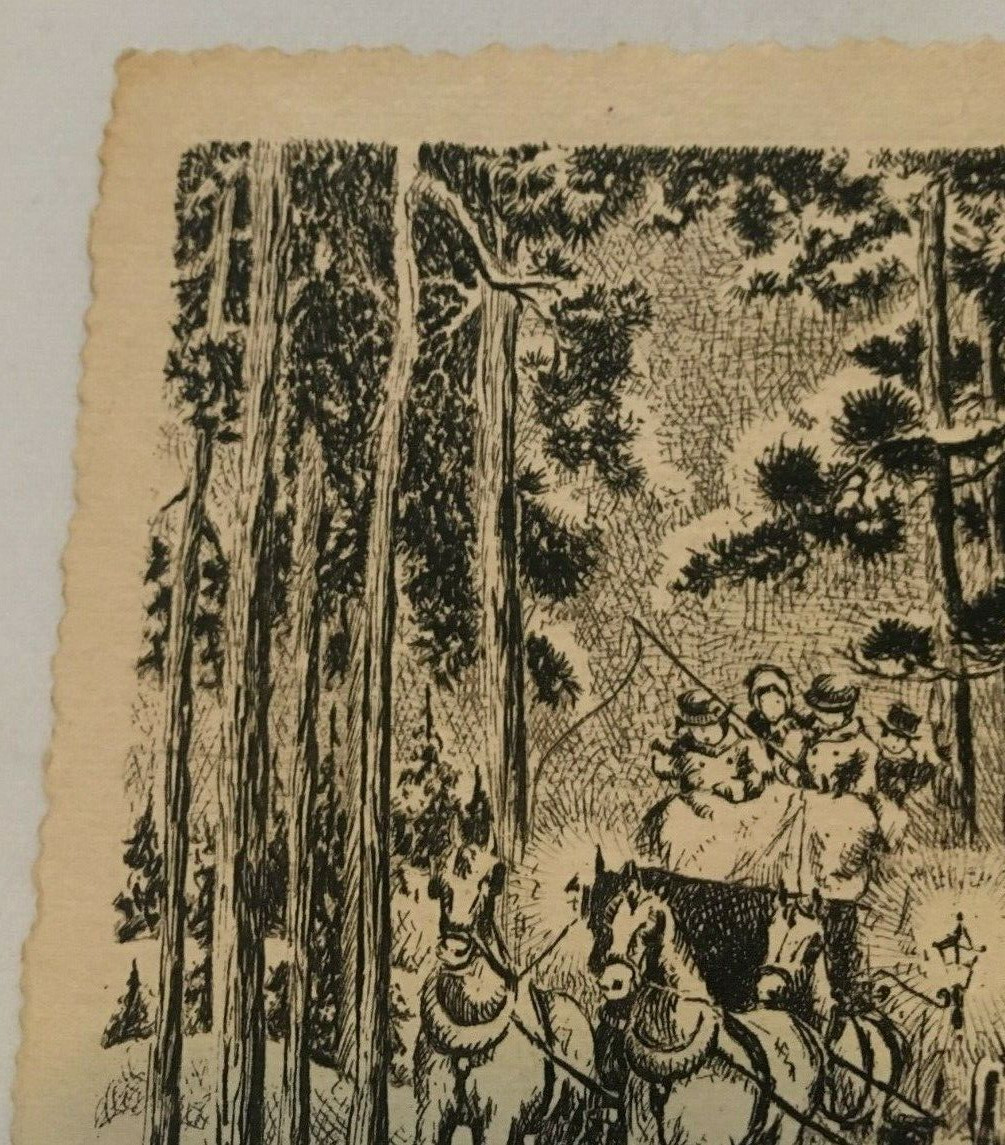 Vintage Christmas Greeting Homeward Bound for Christmas 