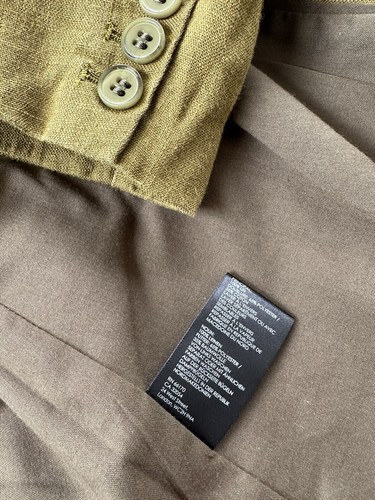 Anthropologie Olive Green Linen Smart Classic Blazer Jacket 10 BNWT RRP £120 - Picture 10 of 10