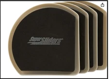 Super Sliders 7" Slide & Hide Reusable Furniture Sliders for Carpet - Effortl..*
