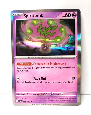 Pokmon TCG - Spiritomb - 089/193 - Holo Rare - Paldea Evolved - NM/MINT |  eBay