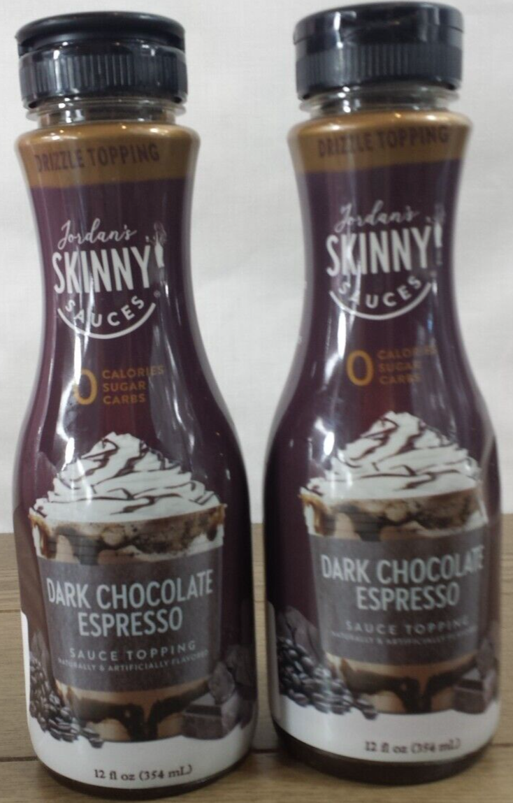 2 Jordan’s Skinny Mixes Sugar Free Dark Chocolate Espresso Sauce