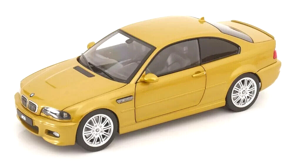 1/18 BMW M3 (E46) 2000 Yellow Metallic LHD Diecast Model Car by