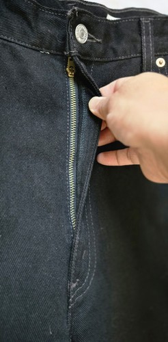 VIntage 2000 Levi's 550 Blank Tab Jeans 40x34 (38x33.5) Black Relaxed Fit Unworn - Picture 8 of 21