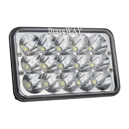 4 pièces phares à LED 4x6'' 75 W faisceau scellé Hi-Lo pour Peterbilt Kenworth T800 W900 - Photo 3/6