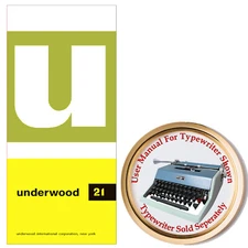 Underwood 21 Typewriter Owner's Manual User Manual Instruction Manual Olivetti