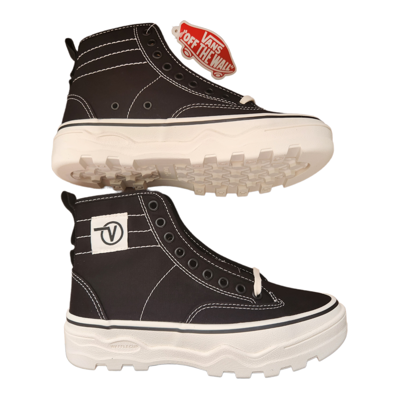 Vans Sentry WC WaffleCup Black Canvas Chunky Sneakers Women's Size UK 4.5 |  eBay