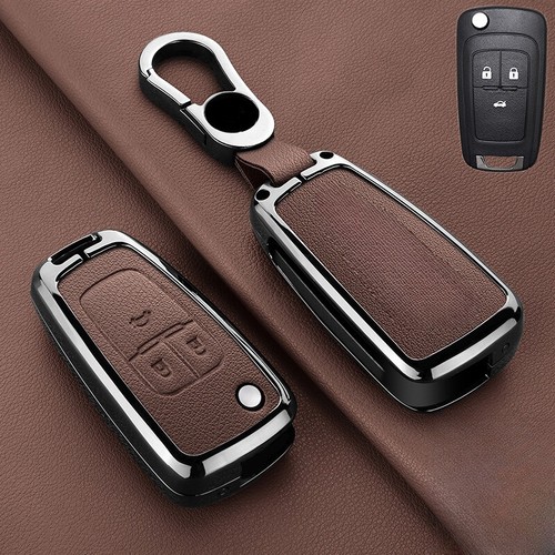 Zinc Alloy Leather Car Key Case Cover For Chevrolet Impala Camaro Equinox Cruze - Picture 9 of 21