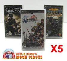 5x SONY PSP GAME CLEAR PROTECTIVE BOX PROTECTOR SLEEVE CASE  FREE SHIPPING!