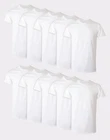 Hanes 10-Pack Men Tee T-Shirt ComfortSoft White Crewneck Undershirt Short Sleeve