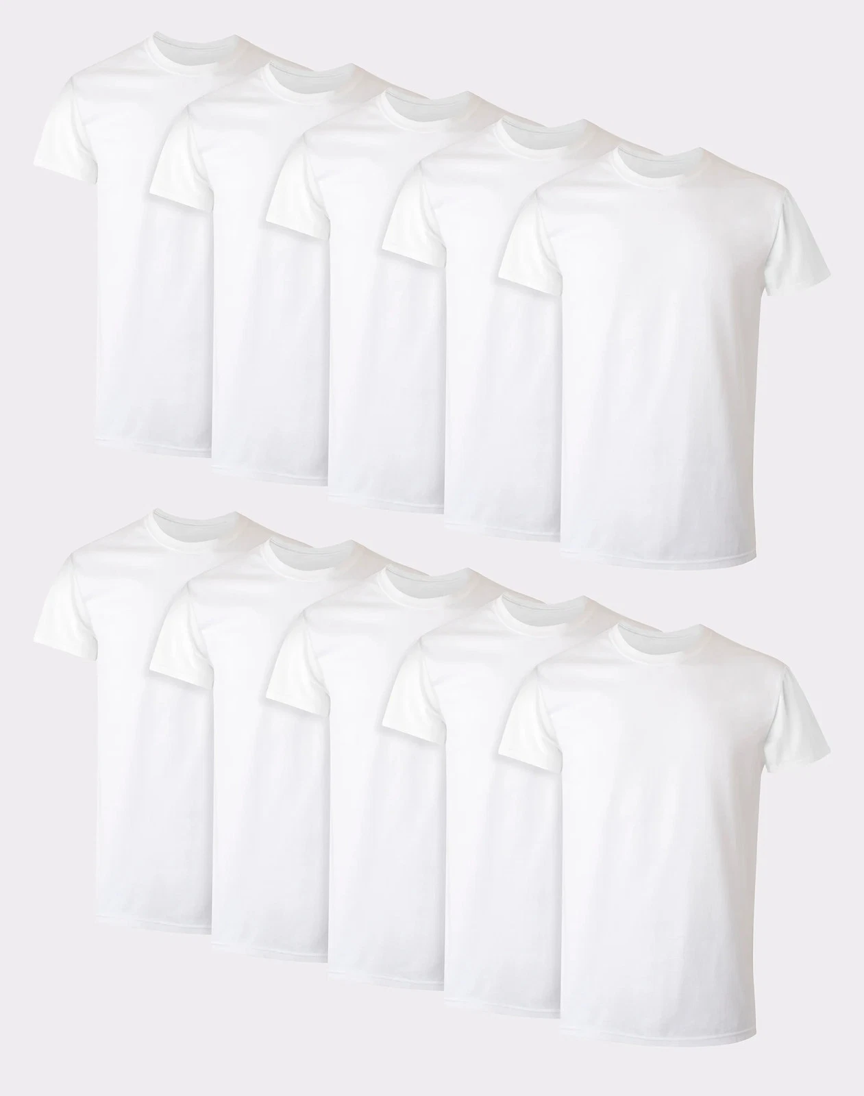 Hanes 10-Pack Men Tee T-Shirt ComfortSoft White Crewneck Undershirt Short Sleeve
Opens in a new wind