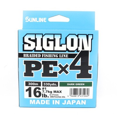 Sunline P.E Linie X4 Siglon 300M P.E 1 16LB Dark Green (1069)