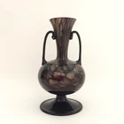 Early Venetian Amphora Style Aventurine Infused Glass Vase Fratelli Toso Murano