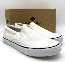 Sperry STRIPER scarpe slip-on uomo NUOVE bianche più taglie