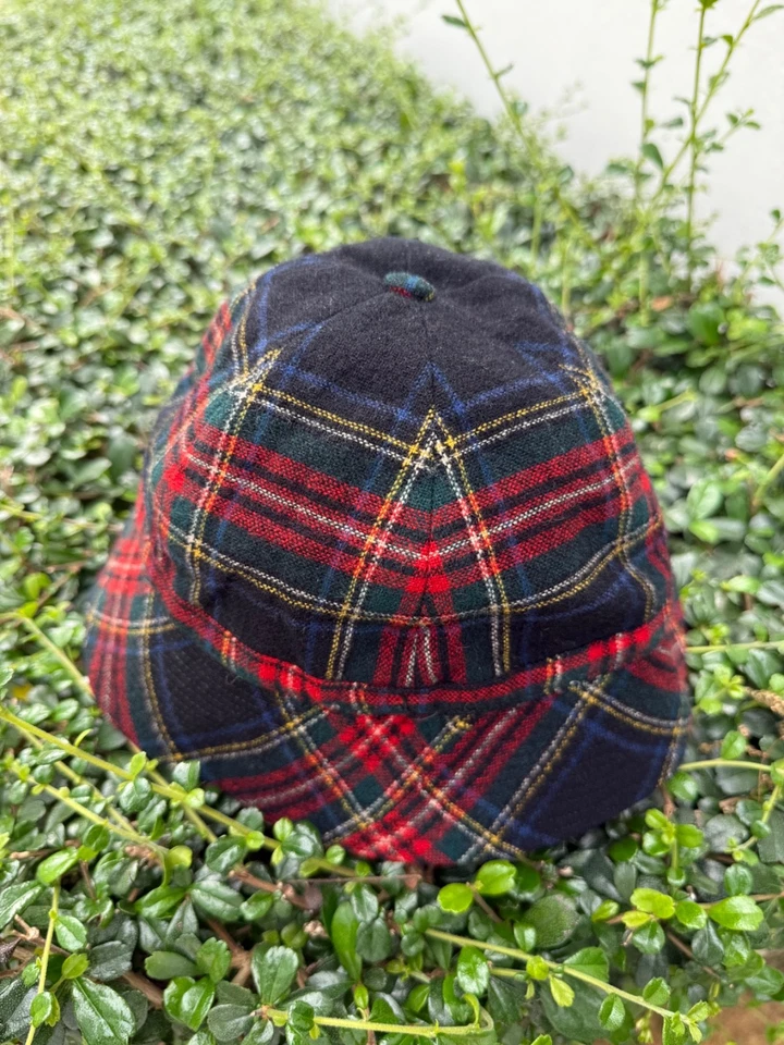 Vintage 1960s L.L. Bean Tartan Wool Bucket Hat - Quilted Winter Cap - Image 2 of 4