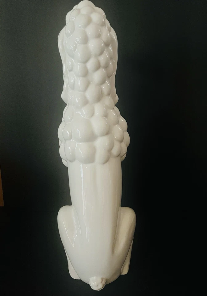 Nueva Estatuilla de Caniche Francés de Lujo Grande Blanca Cerámica Decoración Foto 4 de 4