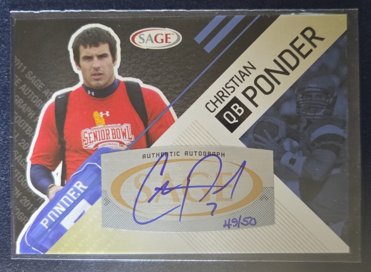 Christian Ponder SA-GE Autographs #A39 Platinum