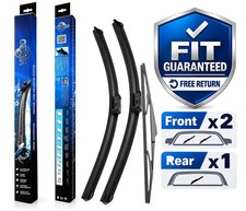 For Peugeot 3008 2017-2026 Front Rear Windscreen Wiper Blades x3 28"18"11"