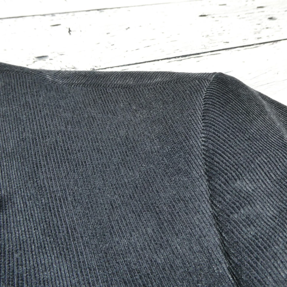 Adolfo Blazer 男式 46L 木炭灰色灯芯绒 2 按钮缺口翻领运动外套 — 第 3/4 张图片