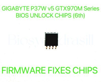GIGABYTE P37W v5 GTX970M Series, ADMIN NO PASSWORD FIRMWARE FIXES CHIP BIOS CHIP