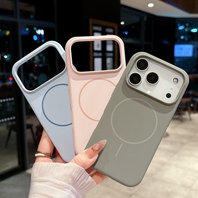 For iPhone 17 16 Pro Max 17 Air 15 14 13 Silicone Mag Safe Case Magnetic Cover