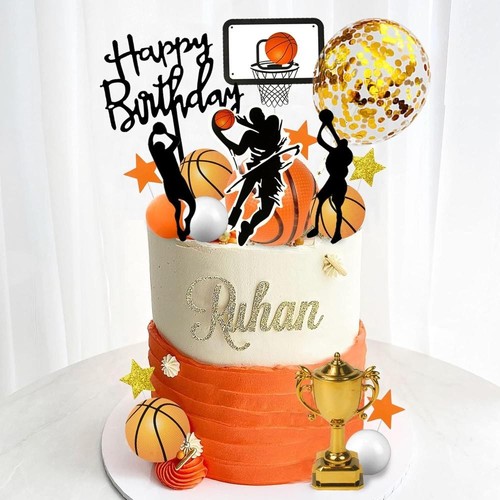 29 PCS Basketball Birthday Cake Topper Decorations for Theme Party Men Boy Sport