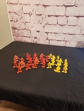 VTG 1970's TIM-MEE Large Red and Yellow Firefighter Plastic Figures