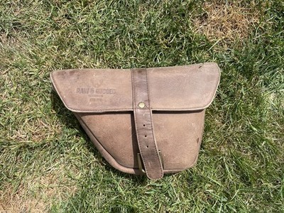 Raw and Rugged Tobacco Leather Side Bag Royal Enfield Interceptor Cont 650