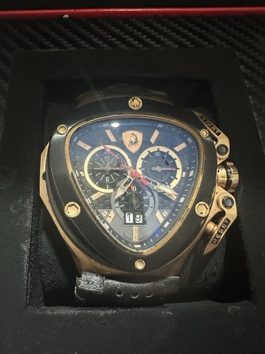 New But Read DESCRIP Tonino Lamborghini 3110 Spyder Watch Chronograph B - Picture 5 of 18