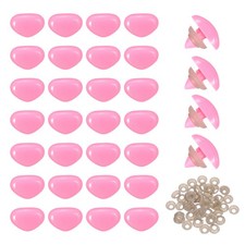 Safety Nose, 50Pcs 15mm Realistic Doll Safety Nose, Pink