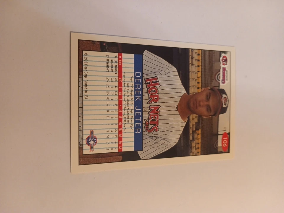 1993-94 Fleer Excel - Derek Jeter #106 (RC) - Image 4 of 4