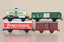 JOUEF PLAYCRAFT RAKE of 4 SNCF SOLONIA KRONENBOURG TANK OPEN & CLOSED WAGON on