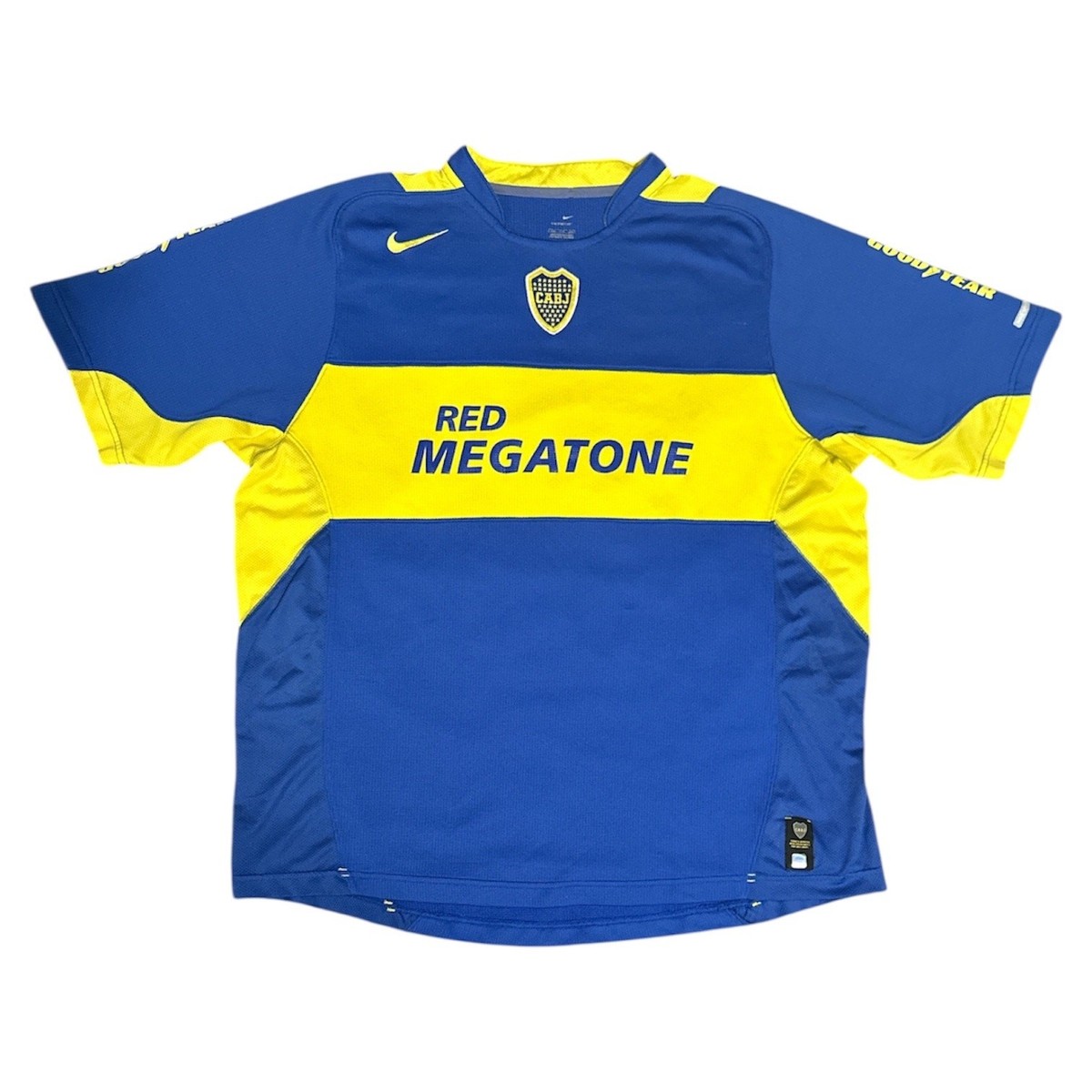Vintage NIke CABJ Argentina Boca Juniors Red Megatone Home Soccer