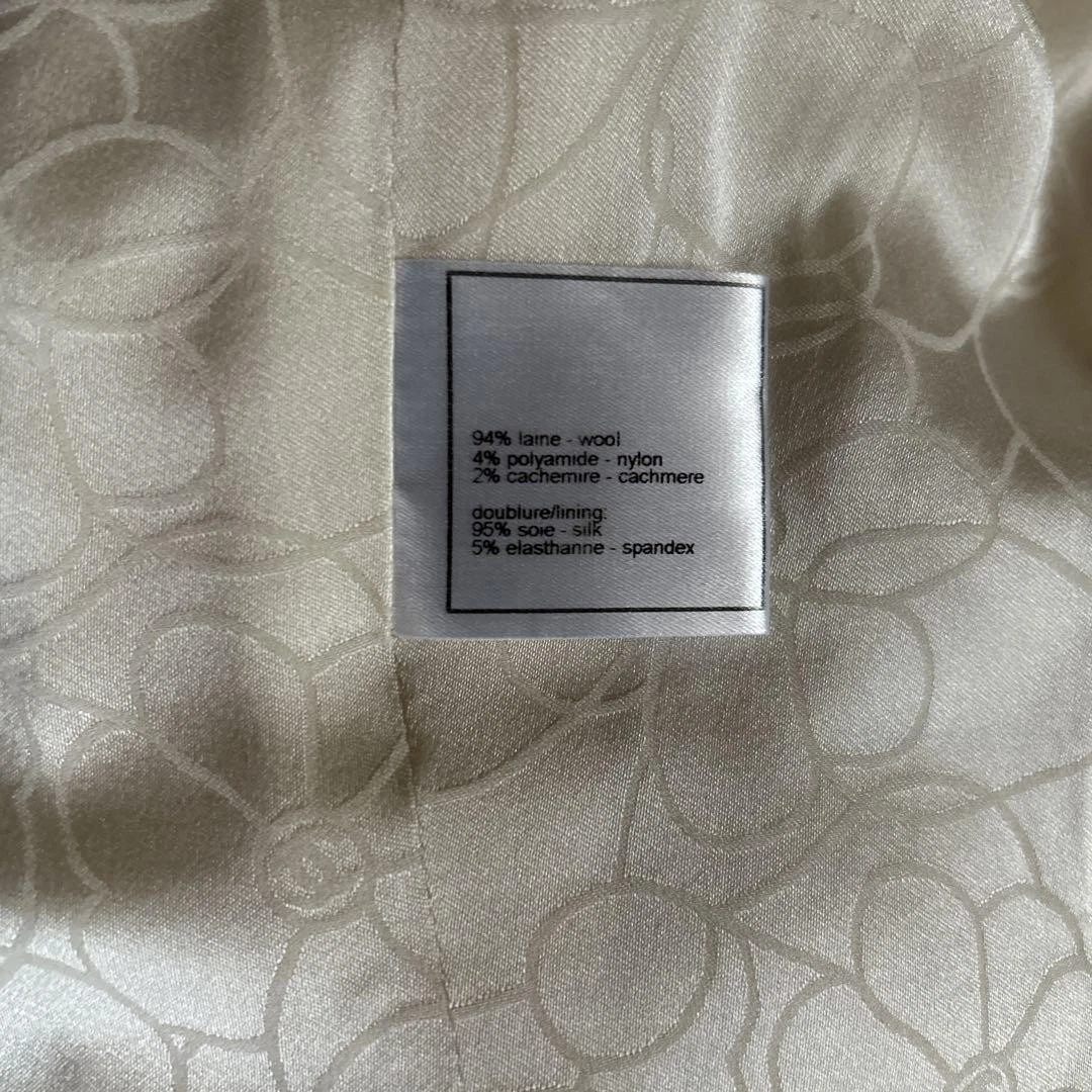 CHANEL Giacca Donna Lana Misto Cashmere Tweed 38