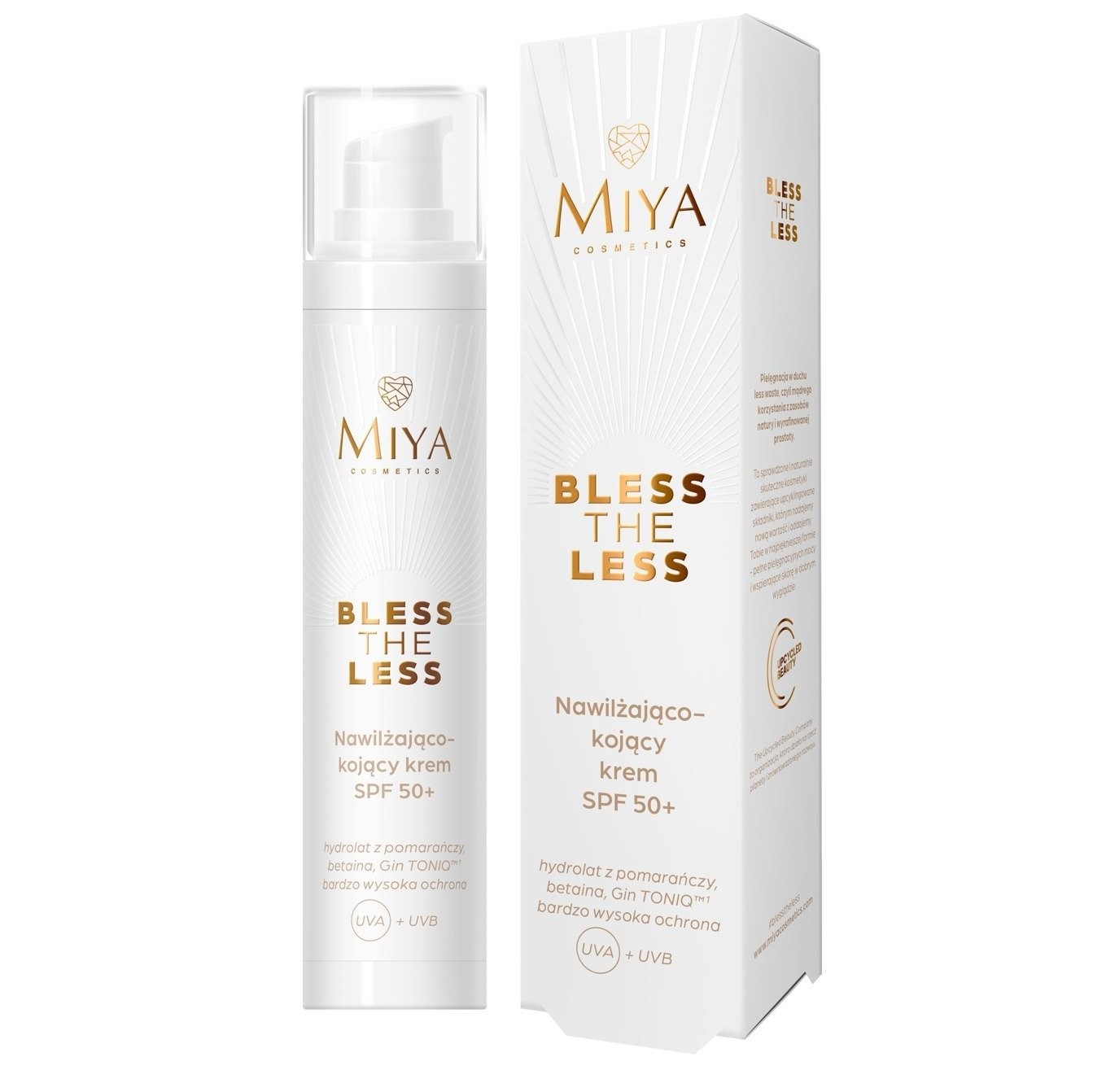 Miya Bless the Less Moisturising Smoothing SPF 50+ Cream 50ml 90% Natural, Vegan