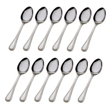 Continental Bead 18/10 Stainless Steel Teaspoon (Set of Twelve)