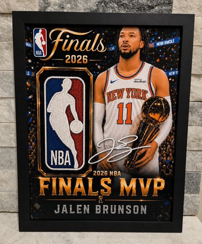 JALEN BRUNSON 2026 MVP FACSIMILE SIGNED AUTO PICTURE NEW YORK KNICKS CHAMPIONS