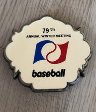 Vintage 79th Annual Winter Baseball Meeting Belt Buckle Brass MLB 1980 Rare