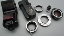 Vintage lot Nikon Camera Accessories Light, AF Teleconverter Battery Pack LensEx
