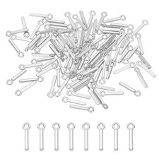 100Pcs Letter Charm Alphabet Charm Initial Pendant Charm Dark Silver Letter I