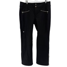 Obermeyer Resort Womens Black Softshell Ski Pants Fleece Lined Size 14 15028