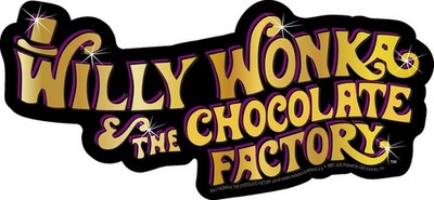 Sticker - Willy Wonka Chocolate Factory Classic 1970s Movie Shiny Logo