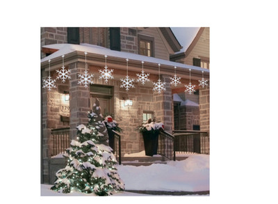 Member's Mark 10ct LED Snowflake Lights, 18' Lighted Length FREE SHIPPING !!